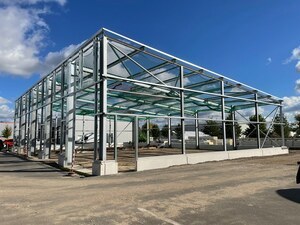 Systemhallenbau in Berlin Hoppegarten für die Gebr. Recker GmbH durch Circle Hallensysteme Systemhallenbau in Berlin Hoppegarten für die Gebr. Recker GmbH durch Circle Hallensysteme