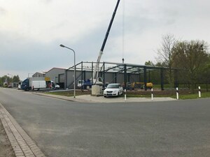 Erweiterung der Lagerfläche für Grillarena durch Circle Hallensysteme Erweiterung der Lagerfläche für Grillarena durch Circle Hallensysteme
