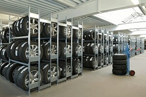 Reifenregale von unserem Partner Aczent Lagertechnik Reifenregale von unserem Partner Aczent Lagertechnik